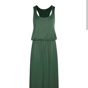 Green maxi dress
